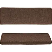 vidaXL Trappstegsmattor 15 st 65x21x4 cm brun