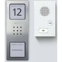 Siedle SET CAB 850-1 E/W Porttelefon Sladd Infofält Silver, Vit