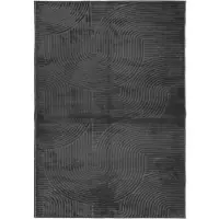 vidaXL Matta IZA kort lugg skandinavisk look antracit 160x230 cm