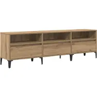 vidaXL TV-skåp Artisan Ek 150 x 30 x 45 cm Konstruerat trä och järn