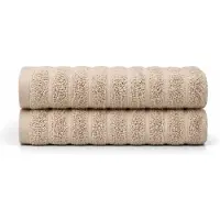 Borg Livinig Bomullshanddukar - 100% kammad bomull - Badhanddukar 70x140 cm - 2-pack - Sand