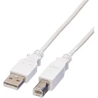 Value USB-kabel USB 2.0 USB-A kontakt, USB-B kontakt 4.50 m Vit Skärmad 11.99.8841