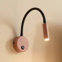 TK Lighting Vägglampa Lagos , dimbar, Röd, Sovrum, Metall, Vägglampa, vägglampa inomhus