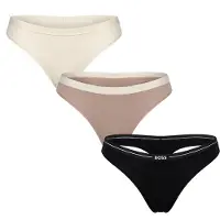 BOSS Paket med 3 kvinnor elastiska bomullstrings med logotyp 50510030