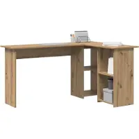 vidaXL Skrivbord Artisan Ek 142 x 102 x 73 cm Konstruerat trä