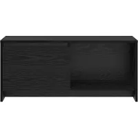 vidaXL TV-bänkset Svart Ek 90 x 35 x 40 cm Konstruerat trä