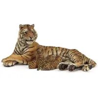 Papo Tiger m. Unger - L: 13 cm - - One Size - Leksaksdjur