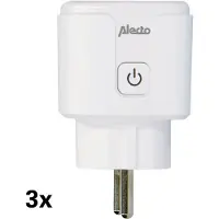 Ginza.se Alecto Smart Wi-Fi-kontakt 16A 3680W 3-pack Vit