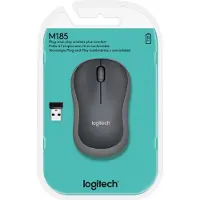 Logitech M185 Trådlös Mus, Grå, Optisk, 1000 DPI