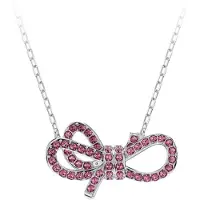 Swarovski Lifelong Bow Logotyp Dekorerad Rodiumpläterad Halsband Damhalsband Röd 5723556 Box (Random Color)