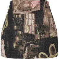 Desigual Kjol beige / mörkbeige / svart