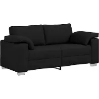 vidaXL Tvåsitssoffa Svart 180 cm tyg