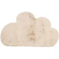 Little Olly Barnmatta | Huggy Cloud gräddvit hos Volero | 70x115cm | Creme | Suede | Fria former | Barnkläder