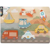 Kinder and Kids Pussel - 7 Delar - 30x22 cm - Transportmedel - - One Size - Pussel