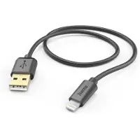 Hama USB-laddningskabel USB 2.0 Apple Lightning kontakt , USB-A kontakt 1.50 m Svart 00201580