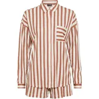 LASCANA Kort pyjamas brun / vit
