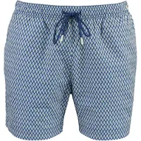 BOSS Printed swim shorts with logo badge