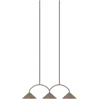 Globen Lighting Hänglampa CURVE, dimbar, Brun / rost, Vardagsrum / matsal, Metall, Vintage, Pendellampa