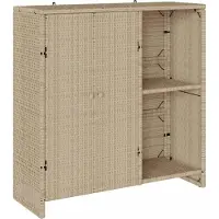 vidaXL Förvaringsskåp med hylla Beige 100 x 36 x 102 cm Rotting