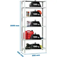 Simon Rack Comfort 6/400 Metallhylla 2000x900x400 Mm
