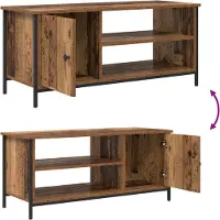 vidaXL TV-skåp Gammalt trä 100 x 40 x 45 cm Konstruerat trä