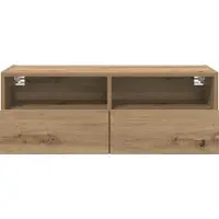 vidaXL TV-väggskåp 2 pcs Artisan Ek 80 x 30 x 30 cm Konstruerat trä