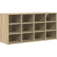 vidaXL Skoskåp med hylla Sonoma-ek 103 x 30 x 51 cm Konstruerat trä