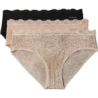 Calvin Klein 3 Pack Hipster Panties Micro Stretch With Lace