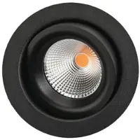 SG ARMATUREN Junistar ECO Isosafe svart 7W 590lm 3000K Ra 98 dämp/avskärmning i kanter (8 st. förpackning)