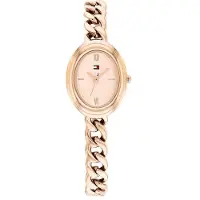 Tommy Hilfiger Oval Dial Rose Gold Plated Bracelet Watch
