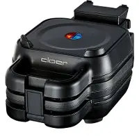 Cloer 6150, 4 våffla/våfflor, Triangel, Svart, Plast, 800 W, 220 - 240 V