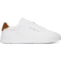 Tommy Hilfiger Låg sneaker 'Logo Court With' konjak / vit