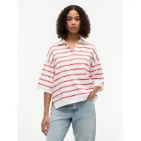 Tommy Hilfiger Oversized Fit Stripe Polo Shirt