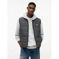 Tommy Hilfiger Väst 'Lightweight Down Quilted' marinblå / grafit / röd / vit