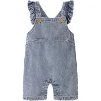 Lil´ Atelier Lil' Atelier Hängselbyxor - NbfFunda - Medium+ Blue Denim - - 68 - Hängselbyxor