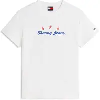 Tommy Hilfiger T-shirt 'Back Logo Graphic' mörkblå / röd / vit