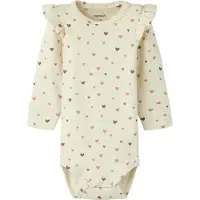 Name it Body l/ä - Bomull/Modal - NbfHayla - Mandelmjölk m. Glim - - 50 - Body L/Ä