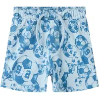Name it Shorts - NmmHotboll - Dämpad Blue m. Fotbollar - - 7 år (122) - Shorts