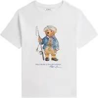 Ralph Lauren T-shirt - Vit m. Tryck - - 8 år (128) - T-shirt