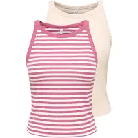 ONLY Topp 'ONLEMMA' ljusbeige / pitaya / vit