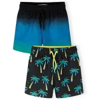 MINOTI Badshorts blå / azur / gul / svart