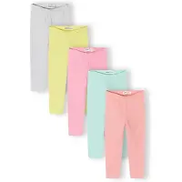 MINOTI Leggings citron / gråmelerad / mint / korall / rosa