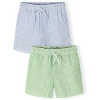MINOTI Badshorts blå / grön / vit