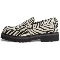 Tommy Hilfiger Tommy Jeans Archive Zebra Print Cleat Penny Loafers