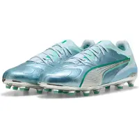 Puma King 20 Ultimate FG/AG New York City Edition - Ljusblå/Mintgelé/Sparkling Green, storlek 40½