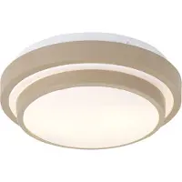QAZQA Modern taklampa taupe med vit 34 cm 2-ljus IP44 - Walden