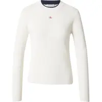 Calvin Klein Jeans Tröja 'Textured Long Sleeve' vit