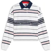 Tommy Hilfiger Tommy Jeans Repeat Logo Relaxed Rugby Shirt