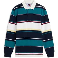 Tommy Hilfiger Tommy Jeans Relaxed Fit Mixed Stripe Rugby Shirt