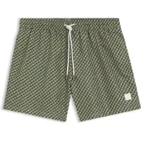 BOSS Printed swim shorts with logo badge